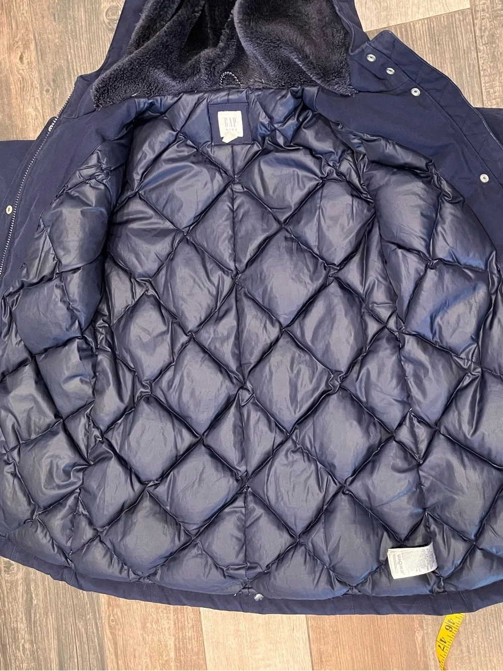 Gap Kids Girl Cold Control Ultra Max Down Parka Coat Navy Size L